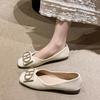 Sapatos de Salto Bloco Estilo Francês com Strass Elegantes Sapatos de Salto Baixo Quadrados Versáteis Slip-On Lançamento Primavera 2026 Atacado