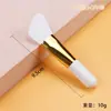 Mini Short Handle Máscara Facial Escova Cabelo macio Cabeça plana Ultra-fino Mancha Não Marcante Fundação Líquida Especial Portátil de Silicone Máscara Facial Escova