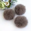Bolas de Piel Sintética de Zorro, Bolas de Felpa de Colores, Accesorios para Ropa y Zapatos, Colgantes para Sombreros, Bolas de Piel Grandes, Manualidades Transfronterizas