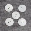 Botones de Concha Natural, Botones de Concha de Río Blanca de Doble Cara, Botones para Camisa, Botones de Mariposa Blanca, Botones de Cuatro Agujeros, Estilo Retro de Moda