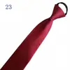 Venta al por mayor del fabricante Corbatas Rojas con Cremallera para Hombres y Mujeres, Vestimenta Formal de Negocios para Novio, Boda Estilo Coreano Corbata Rayada Perezosa Sin Corbata