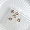 Liga de unhas jóias diamante rosa flash gordura quadrado amor gotas de água Xi Fei Zhen Huan com armadura palaciana com broca