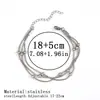 Set de Pulseras de Moda para Mujer de Acero Inoxidable 304L, Pulsera de Acero de Titanio de Venta Caliente Europea y Americana con Interior Chapado en Oro Real de 18K, Venta al por Mayor