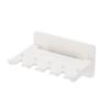 Suporte de escova de dentes multifuncional montado na parede Rack de armazenamento de escova de dentes de quatro posições Rack de pasta de dente Banheiro Rack de armazenamento de telefone móvel sem perfuração