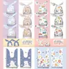 Bolsa de regalo de cumpleaños para niños para la temporada escolar bolsa para empaquetar snacks dulces bolsa de regalo pequeña linda de dibujos animados bolsa con orejas de conejo