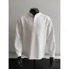 Comercio Exterior 270g Pesada Sudadera con Cuello Alto para Hombre Otoño Camisa Henley con Media Cremallera Casual Holgada Manga Larga Capa Base Venta al por Mayor