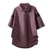 Camiseta T12 Estilo Hong Kong Corte Holgado Moda Tendencia Pareja a Juego Tela Transpirable Cómoda de Alta Calidad Transfronteriza Para Hombre