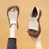 Nueva Moda Casual Versátil para Mujer 2025 Verano Nuevas Sandalias de Plataforma con Hebilla y Puntera Descubierta