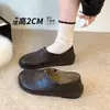 Zapatos Retro de Tacón Oculto con Punta Dividida de Dos Vías para Mujer Otoño 2026 Nueva Moda Mocasines sin Cordones Zapatos de Persona Perezosa