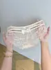 Laço de Abstinência~Calcinhas de Renda Sexy para Mulheres, Cintura Baixa Renda Pura Desejo Respirável Vazada Tentação Calcinhas Triângulo para Meninas
