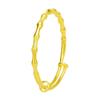 Pulsera de bambú con baño de oro y latón para mujer, con diseño de arena vietnamita y oro, con soporte para joyería.