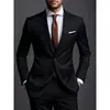 Estoque Disponível Conjunto de Terno Masculino, Conjunto Casual Europeu e Americano de Terno e Calça Duas Peças, Blazer para Casamento e Jantar