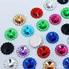 Rhinestones Acrílicos Redondos con Diseño de Flor de 12 mm con Base Plana para Accesorios de Teléfono, Accesorios para el Cabello, Accesorios DIY y Materiales de Manualidades