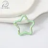 Fecho de mola pentagrama pequeno perolado colorido liga de zinco acessórios de joia material de chaveiro de contas DIY pingente