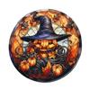 Porta-copos Isolados de Mármore Emendados com Madeira de Acácia Redondos Para Mesa de Café Porta-copos de Chá Halloween Processamento Personalizado Escandinavo
