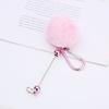 Llavero de Bolas de Pelo DIY Hecho a Mano Abalorios Usables Hebilla de Bola de Pelo Peluda Colorida Colgante para Mochila Joyería Listo para la Venta
