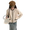 Otoño e Invierno Nuevo Estilo Francés Suave Lujo Accesible Top de Chaqueta de Encaje Cárdigan Suéter Tejido Suelto de Alta Gama Ropa de Mujer
