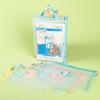 Bolsa para documentos de subpacote de assunto de camada única Bolsa para armazenamento de papel de teste de grande capacidade Bolsa para subpacote de livro didático Bolsa de malha transparente A4