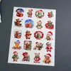 100 Peças Adesivos Decorativos de Urso de Natal Fofos para Garrafas de Água, Capas de Celular, Malas, Caixas de Presente e Embalagens
