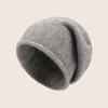 Gorro de punto de lana con borde cruzado para otoño e invierno, nuevo gorro europeo y americano para damas, cálido, con gran circunferencia de cabeza, gorro frío.