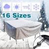 Funda para Muebles de Jardín de Exterior de Venta Caliente Transfronteriza, Funda para Mesa de Exterior Gris Plateado, Tela Oxford 210D, Impermeable