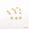 Retención de color fuerte rueda de viento y fuego chapada en oro espaciador retorcido hilo de cuentas arandela de 6 mm cuentas sueltas para manualidades accesorios de cuentas