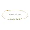 Pulsera Nueva de Verano con Circonita Azul Marino de Ola Diseño de Nicho Versátil Joyería Simple de Moda Venta al por Mayor