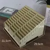 Caja de almacenamiento para teléfono móvil escritorio maestro reunión interior Caja de madera multi-rejilla sin tapa Película templada para teléfono móvil Caja cuadrada de madera maciza
