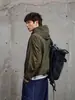 Rumen Otoño Sudadera con Capucha Patchwork Tops para Hombre Americano Holgado Talla Grande Combinación de Colores Repelente al Agua Tops para Hombre Top