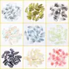 Folhas de pétalas de vidro bicolores 13*26MM folhas de pêssego diy grampo de cabelo brincos joias material antigo