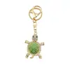Colgante de Tortuga Colorido con Pedrería Transfronterizo para Hombres y Mujeres, Accesorios para Bolsos, Colgante para Coche, Colgante para Llavero, Llavero