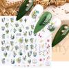 Transfronteiriço novo Nail Art Adesivos ins Primavera Flores coloridas, folhas, pássaros, borboletas, adesivos de unhas frescas