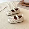 Zapatos Mary Jane Florales para Niñas Otoño Nuevo Estilo Correa Única Zapatos para Gatear Niños Antideslizantes Suela Suave Zapatos de Princesa