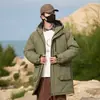 Nueva chaqueta de esquí unisex de algodón de longitud media cálida para otoño e invierno, con capucha, para alta montaña y actividades al aire libre, admite impresión personalizada