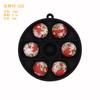 Cuentas de Silicona Pulsera de Transferencia de Agua Colorida Cuentas Redondas Perforadas Cuentas Sueltas Mordedor de Grado Alimenticio 15mm Accesorios para Bricolaje Cuentas para Orejas