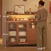 Aparador, Gabinete de Almacenamiento Integrado para Montar en Pared, Gabinete de Almacenamiento para Sala de Estar, Gabinete de Almacenamiento de Gran Capacidad, Gabinete Doméstico para Preparación de Comidas, Gabinete de Té