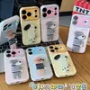 Funda de teléfono divertida con temática de cachorro para Apple 17 Pro Max, iPhone 16 y Huawei, con una carcasa suave y una ventana en forma de corazón