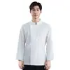 Uniforme de chef de doble botonadura todo de malla manga larga ropa de trabajo cocina trasera restaurante hotel comedor ropa de trabajo panadería barbacoa