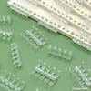 Argolas para Fichário de 5 Furos Argolas Grandes para Folhas Soltas Espirais Removíveis para Encadernação Presilhas Transparentes para Encadernação de Folhas Soltas DIY