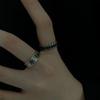 Anillo de Flor Graffiti Personalizado para Mujer, Moda Retro, Diseño Dulce y Cool, Anillo Abierto, Anillo de Dedo Índice Nicho Hip-Hop, Trendy