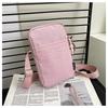 Bolsa de Celular Estilo Fresco Novo Verão 2025 Cor Sólida Bolsa Feminina Porta-Moedas Fashion Mini Bolsa Transversal Feminina Simples