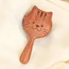 Peine de Cojín de Aire de Sándalo Rojo, Peine de Airbag Lindo de Gatito, Peine de Masaje de Madera Maciza, Peine para Meridianos de la Cabeza, Peine Casero para Mujer