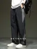 Calça Casual Reta de Seda Gelada Estilo Novo Verão 2026 para Homens, Simples e Versátil, Corte Amplo, Tamanho Grande, Calça Esportiva Fina de Perna Larga