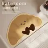 Tapete de Chão Absorbente de Banheiro Desenho Animado Fofo Tapete Antiderrapante para Entrada do Banheiro Tapete de Lama Diatomácea Tapete para Pé de Vaso Sanitário