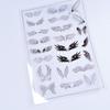 Material Hecho a Mano de Resina Epoxi Cristal DIY Pegatinas Transparentes de PVC de Mariposas Alas Colgante para Joyería Carcasa de Teléfono