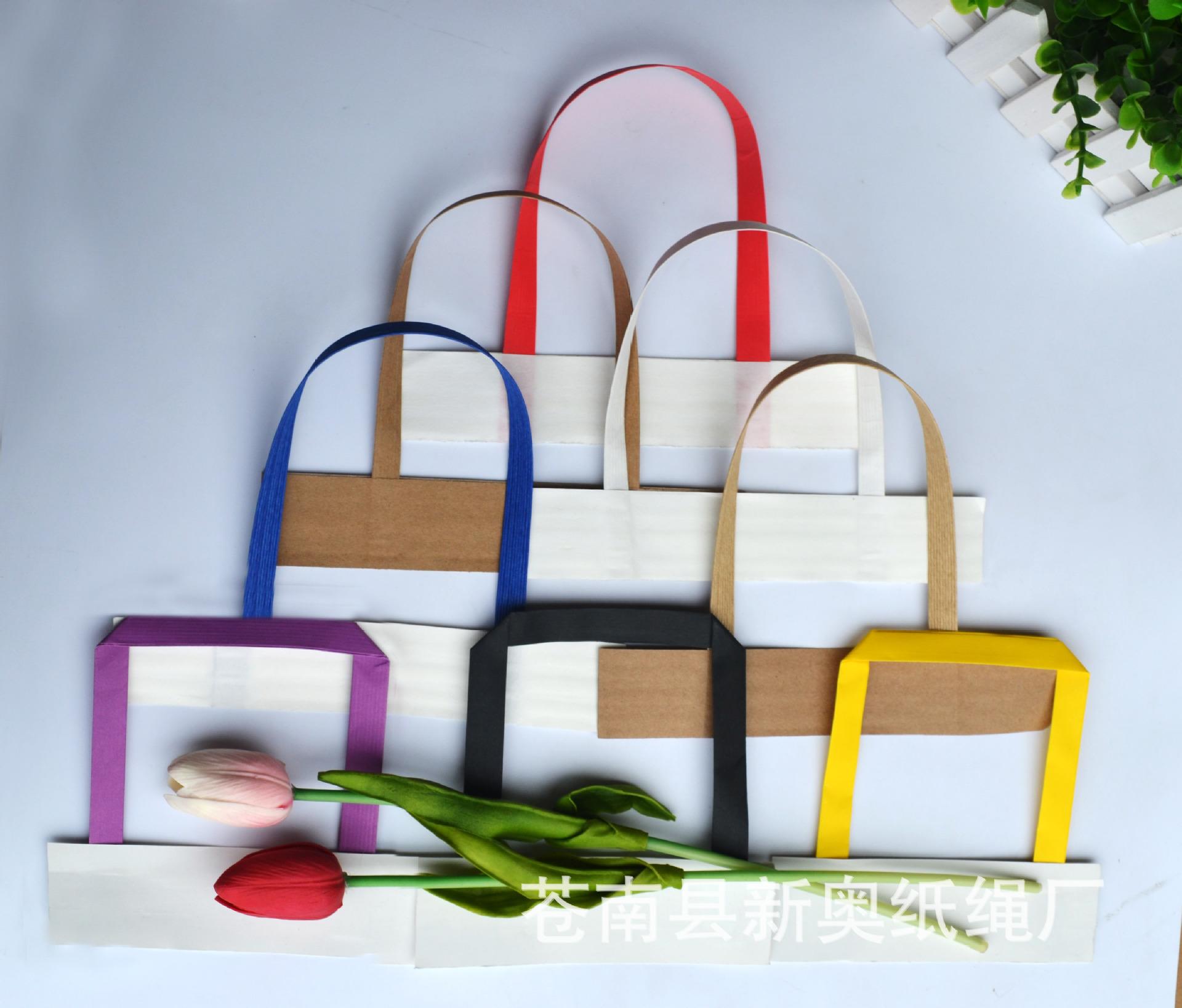 各种彩色扁纸绳手挽