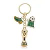 Chaveiro de Liga de Copa do Mundo de Futebol, Taça Troféu, Estádio, Pingente de Chuteira de Futebol, Acessórios DIY, Atacado em Estoque