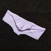 004 Yimanwenshi Cueca Boxer Masculina Tendência com Bolsinha U-Convexa Sexy de Cintura Baixa Seda Gelada Cobertura Parcial do Glúteo Glúteos Estreitos Secagem Rápida
