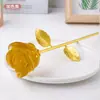 Pedrinhas de cristal natural transfronteiriças, flor de rosa de resina, flor de rosa de cristal, presente de Dia dos Namorados, ornamento de flor eterna atacado