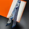Bufanda de Seda Diagonal Estilo Nuevo, Cinta de Seda Imitación, Diadema de Seda de Sarga Estampada para Mujer, Decoración para Bolso, Bufanda para Cuello Estampada Digitalmente
